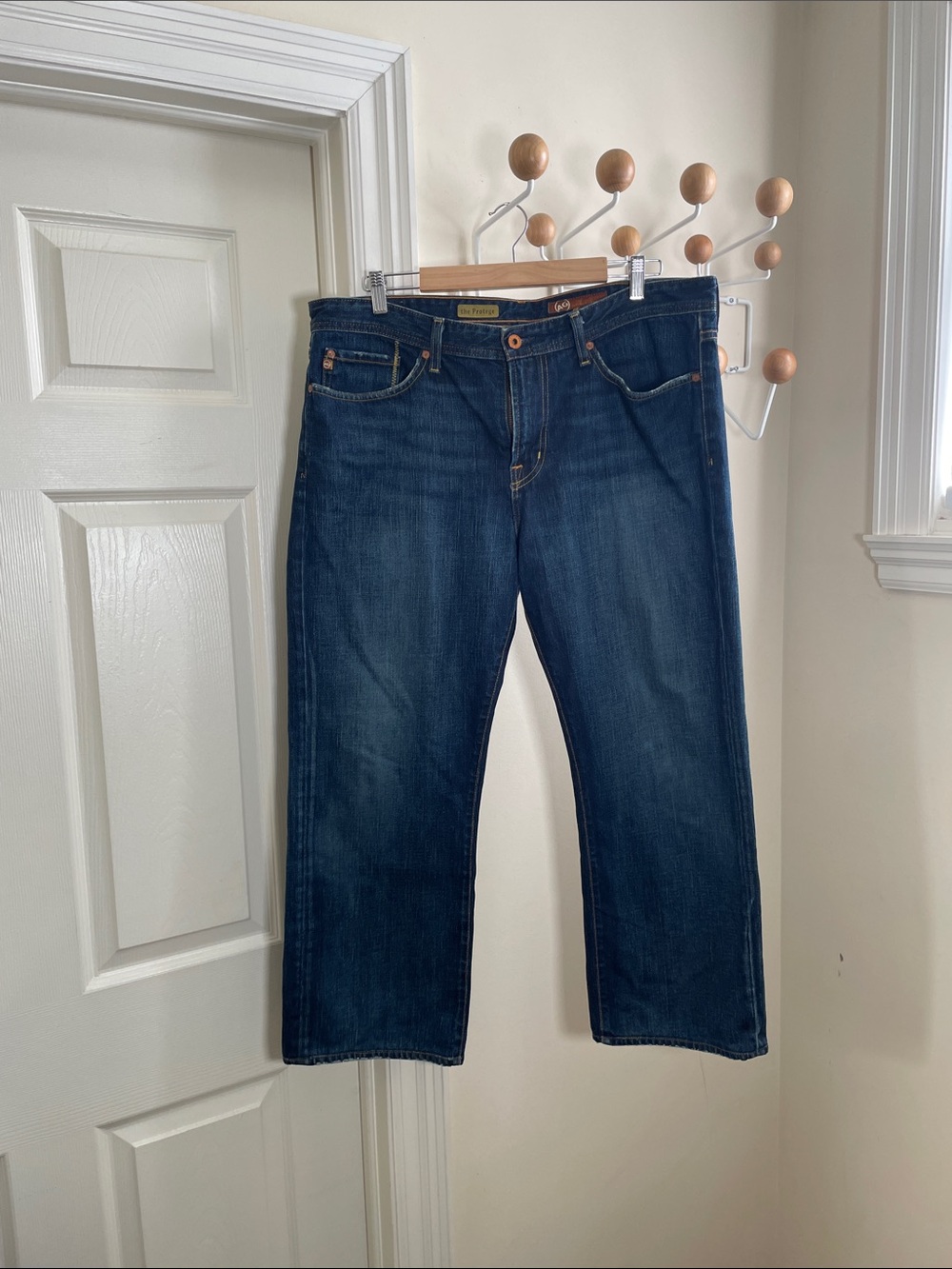 Ag Adriano Goldschmied Wide Legged Ankle Relaxed Jeans Dark Blue - 38x32